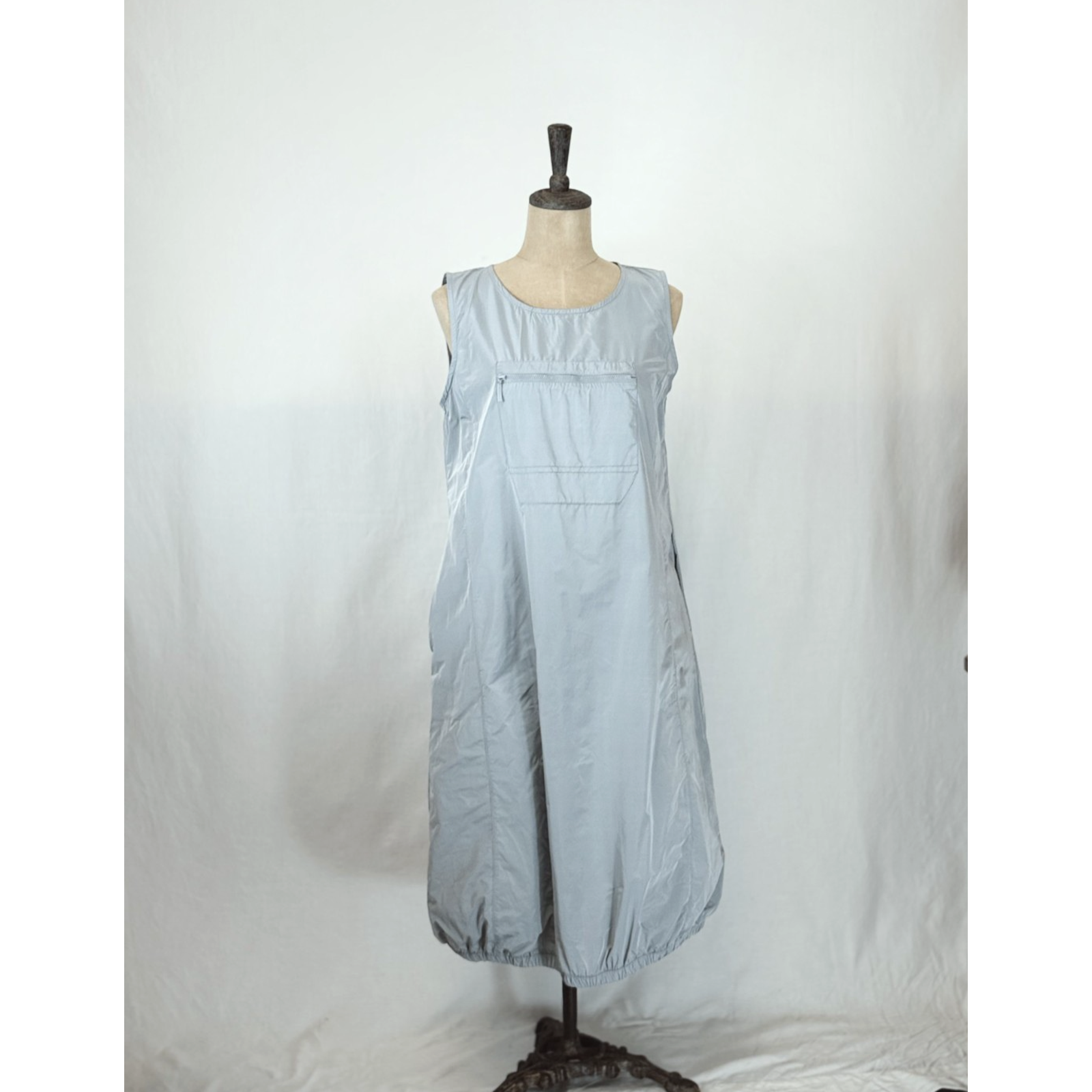 Nwt Sassy #63113 Grey Sleeveless Midi Balloon Dress Parachute Sm #0226